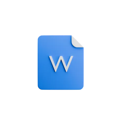 Documento de Word  3D Icon