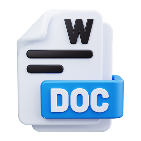 Documento do Word  3D Icon