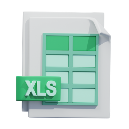 Documento xls  3D Icon