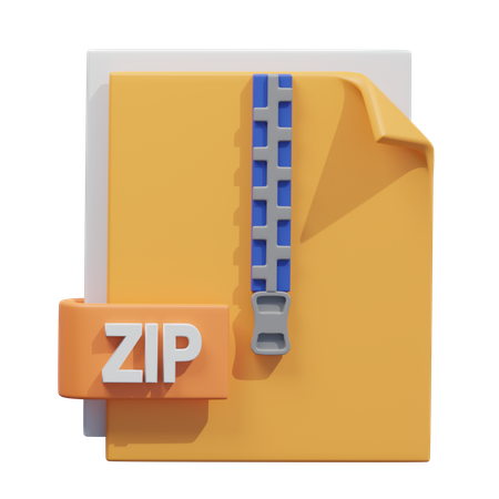 Documento zip  3D Icon