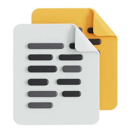 Documentos  3D Icon