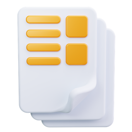 Documentos  3D Icon