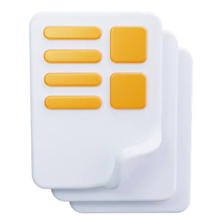 Documentos  3D Icon