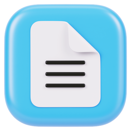 Documentos  3D Icon