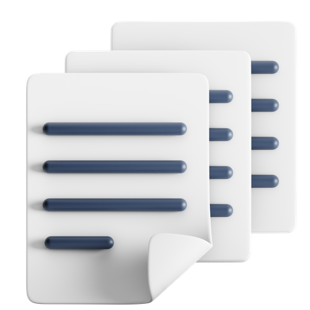Documentos  3D Icon