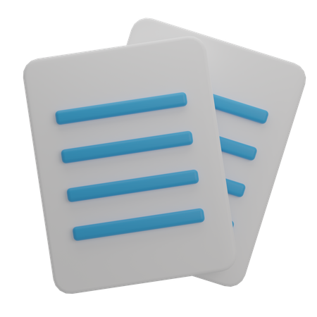 Documentos  3D Icon