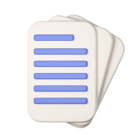 Documentos  3D Icon
