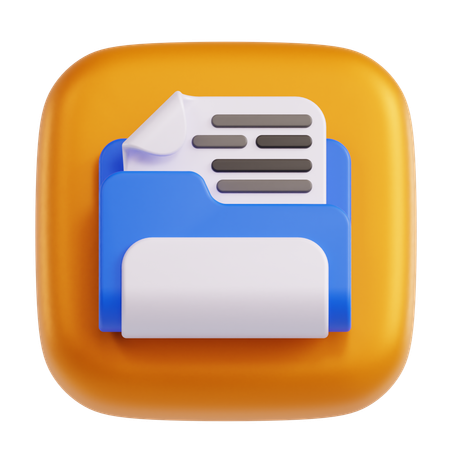 Arquivos de documentos  3D Icon