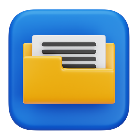 Arquivos de documentos  3D Icon