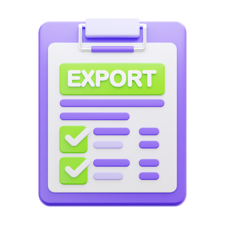 Documentos de exportacion  3D Icon