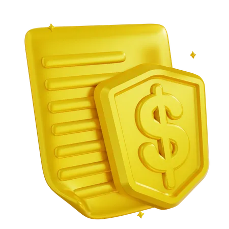 Documentos de segurança financeira  3D Icon