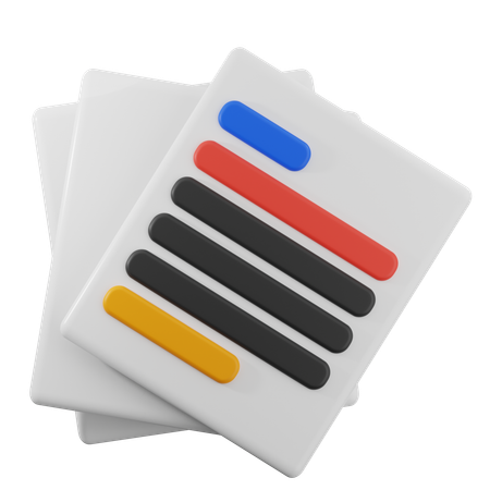 Documents  3D Icon