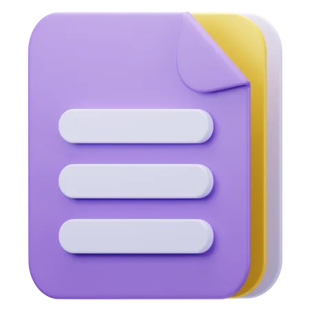 Documents  3D Icon