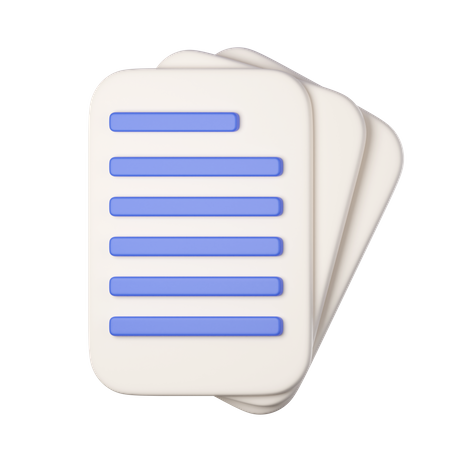 Documents  3D Icon