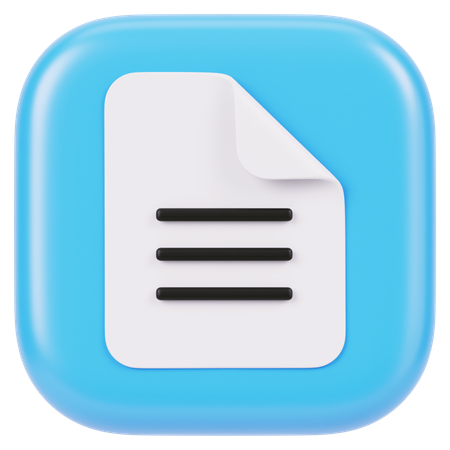 Documents  3D Icon