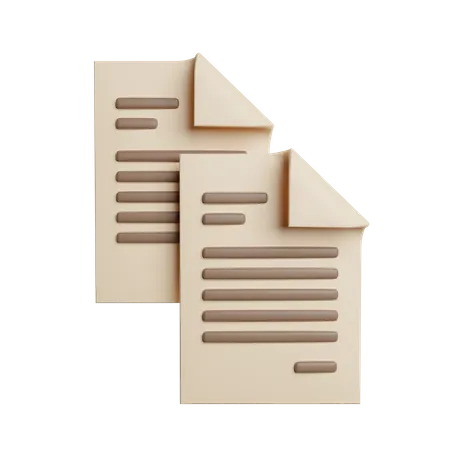 Documents  3D Illustration