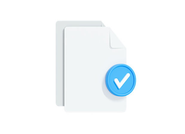 Documents approuvés  3D Icon