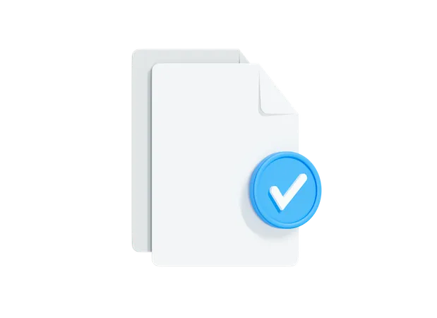 Documents approuvés  3D Icon