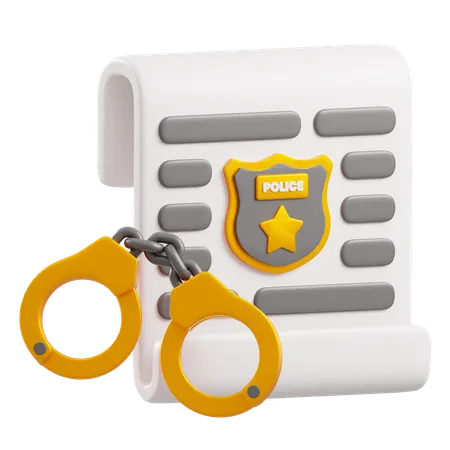 Documents de police  3D Icon