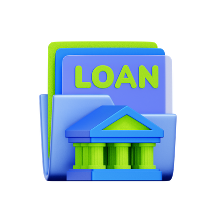 Documents de prêt bancaire  3D Icon