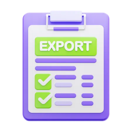 Documents d'exportation  3D Icon