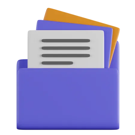 Documents Folder 3D Icon