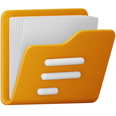 Documents Folder 3D Icon