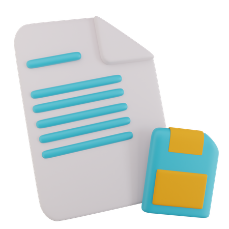 Documents save  3D Icon