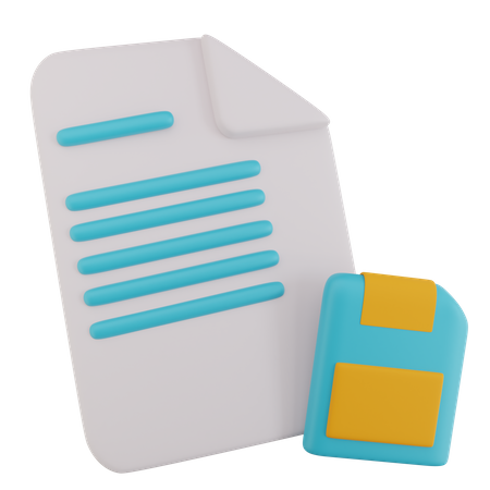 Documents save  3D Icon