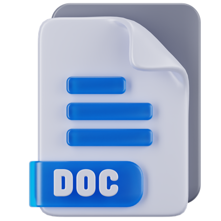 Arquivo docx  3D Icon