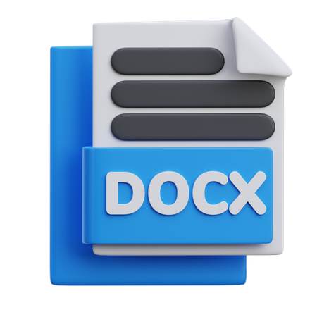 Arquivo docx  3D Icon