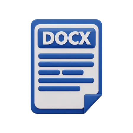 Docx-Datei  3D Icon