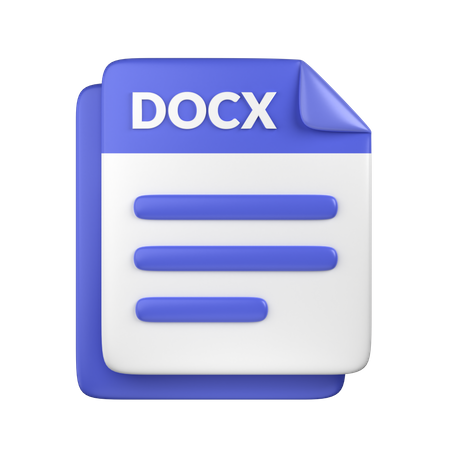 Docx-Datei  3D Icon