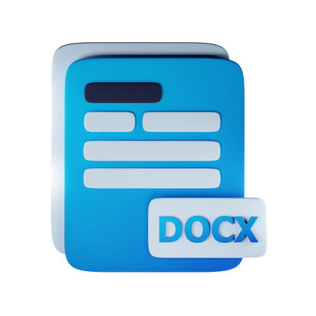 Docx Dateierweiterung  3D Icon