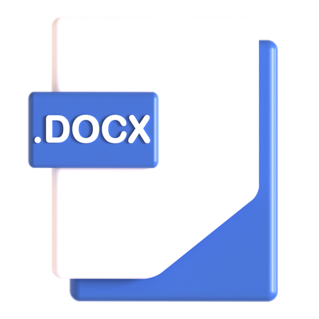 Extensão docx  3D Icon