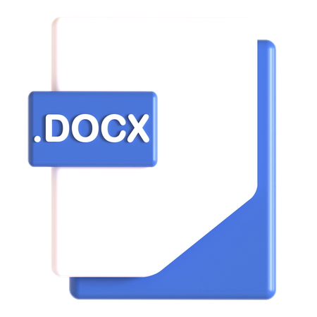 Docx Extension  3D Icon