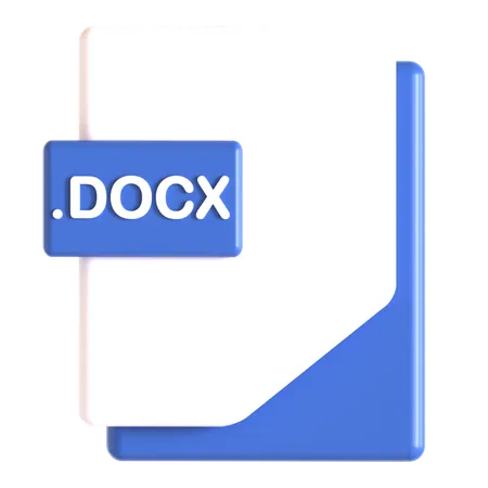 Docx Extension  3D Icon