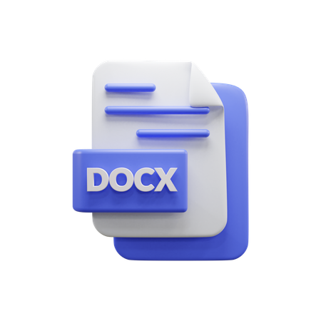 Docx File  3D Icon