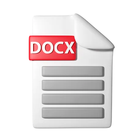 3 D Icon Illustration Of Docx File Icon 3D Icon