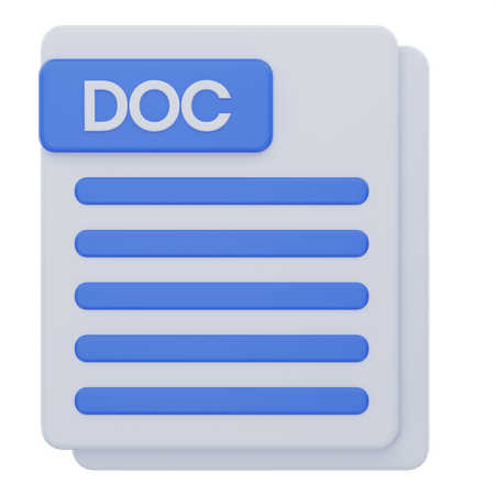 Docx File  3D Icon