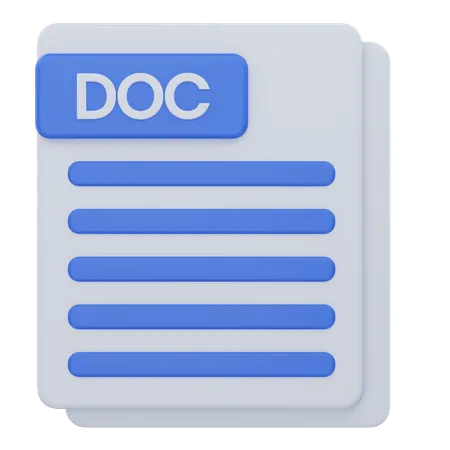 Docx File  3D Icon