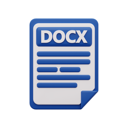 Docx file  3D Icon