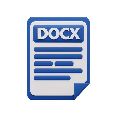 Docx file  3D Icon
