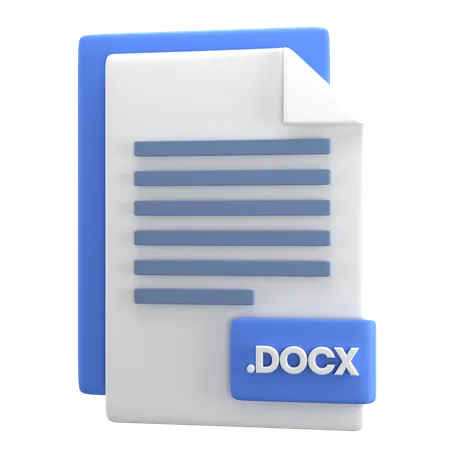 Docxファイル  3D Icon