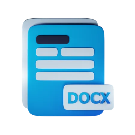 Docx file extension 3D Icon
