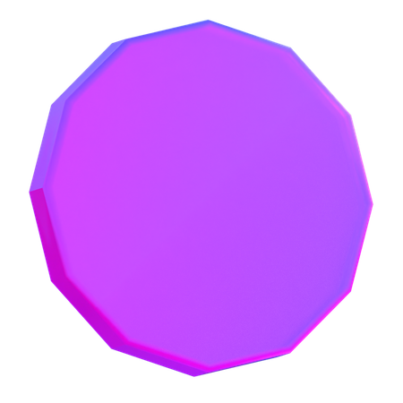 Dodecagon Shape  3D Icon