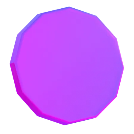 Dodecagon Shape  3D Icon