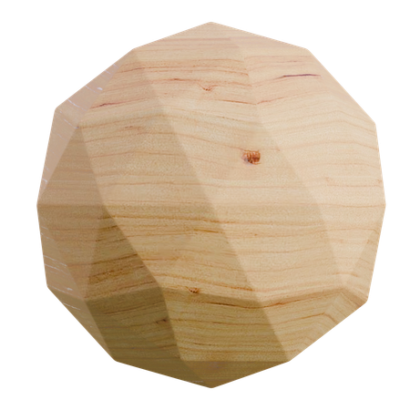 Forma abstracta de madera de dodecágono  3D Icon