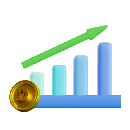 Dodgecoin Growth Chart  3D Icon