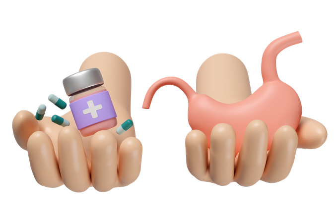 Doença gástrica  3D Icon